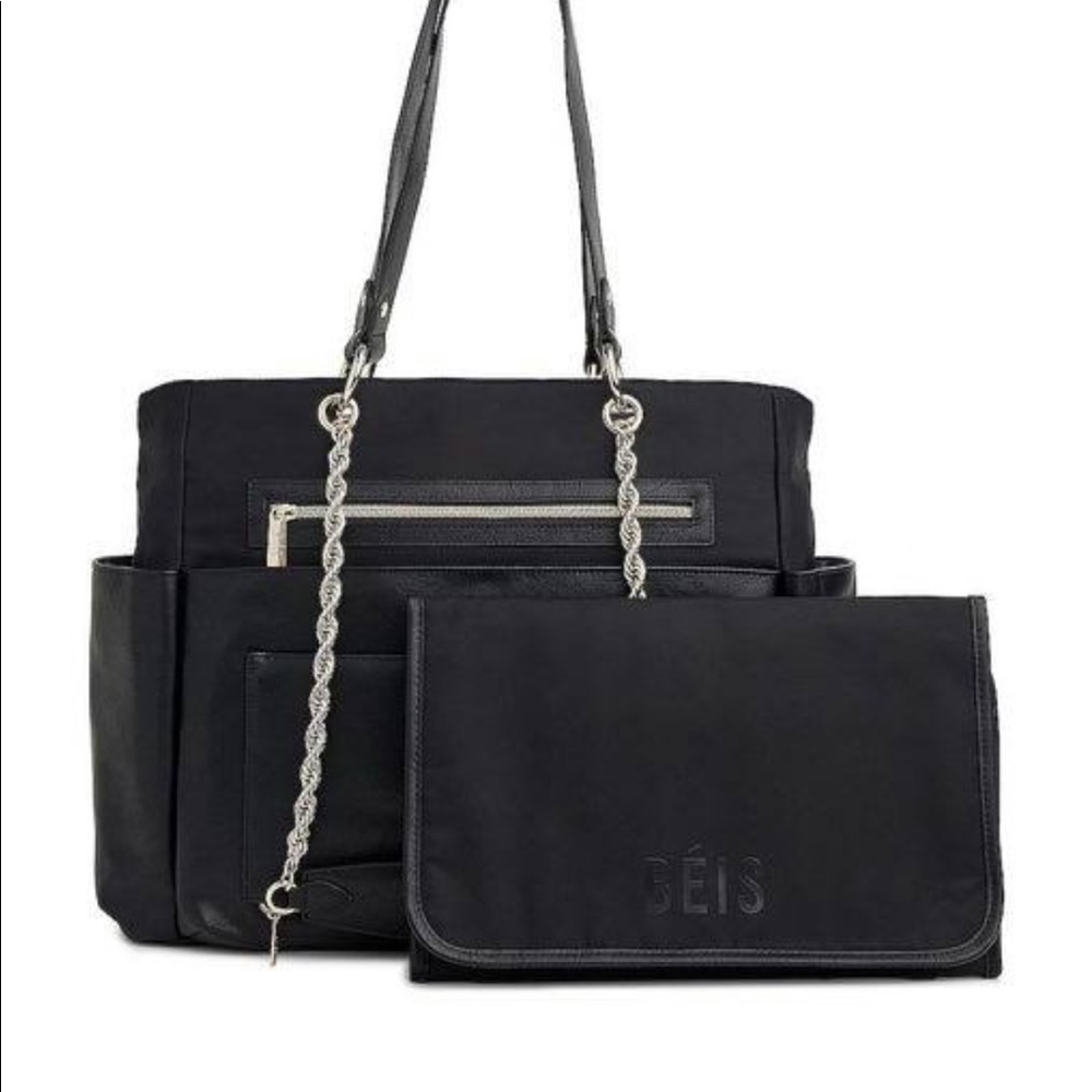 Beis black diaper bag